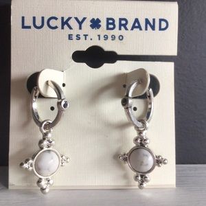 Lucky Brand silver/marble earrings